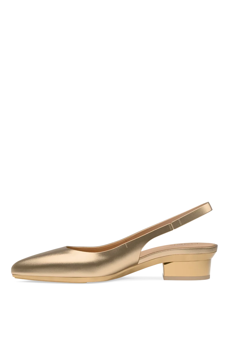 The Slingback - Matte Gold Flat - Final Sale