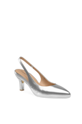 The Slingback - Matte Silver 3 Stiletto - Final Sale