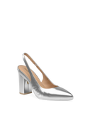 The Slingback - Matte Silver 4 Block - Final Sale