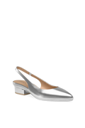 The Slingback - Matte Silver Flat - Final Sale
