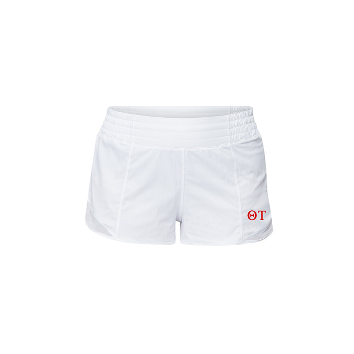 Theta Tau lululemon Hotty Hot High-Rise Lined Short 2.5" - White