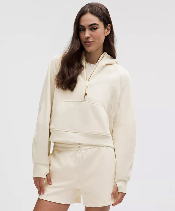 Theta Tau lululemon Scuba Oversized Half-Zip Hoodie - Ivory