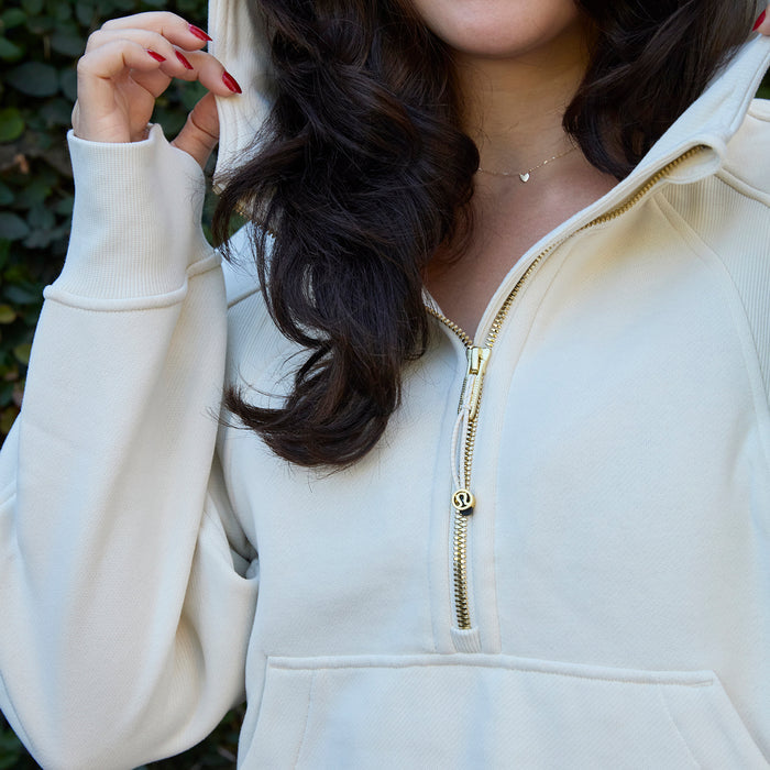 Theta Tau lululemon Scuba Oversized Half-Zip Hoodie - Ivory