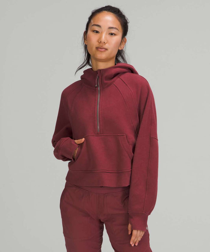 Theta Tau lululemon Scuba Oversized Half-Zip Hoodie - Ruby Wine