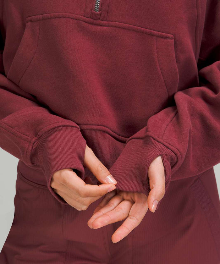 Theta Tau lululemon Scuba Oversized Half-Zip Hoodie - Ruby Wine