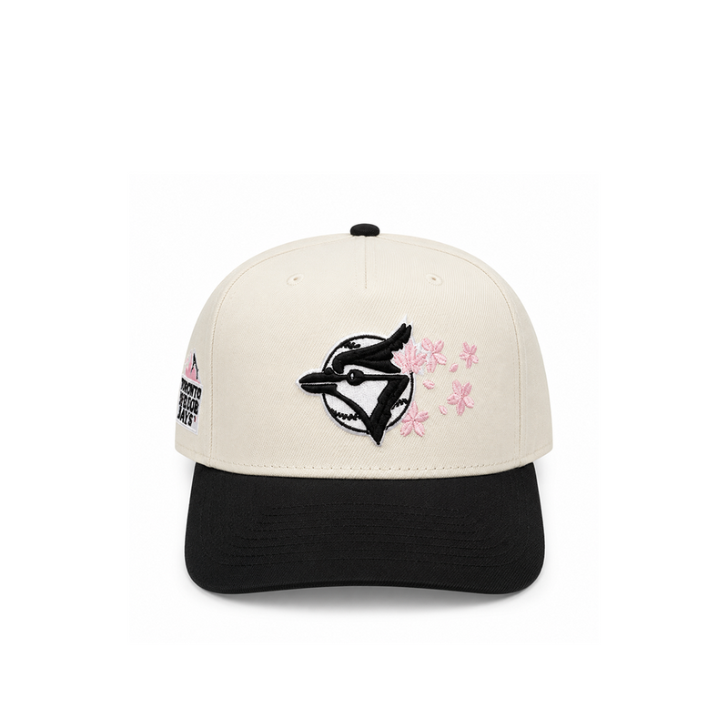 TORONTO BLUE JAYS CHERRY BLOSSOM CHAINSTITCH HAT BLACK / CREAM / CHERRY