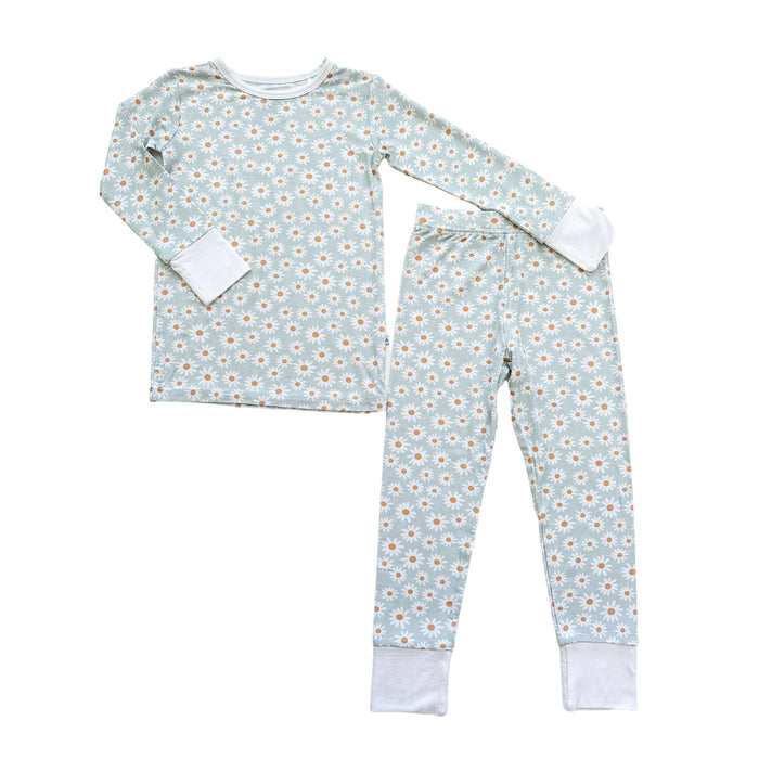 Two-Piece Pajama Set - Blue Daisy