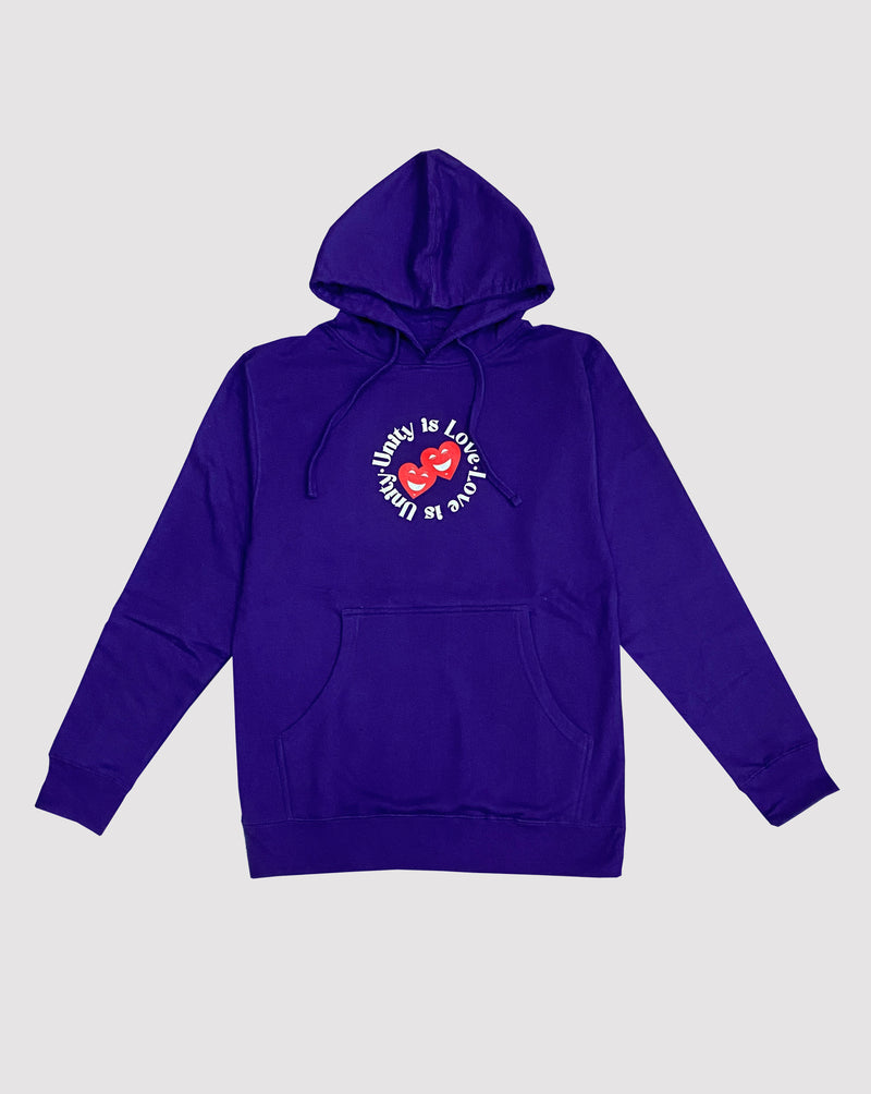 UNITY IS LOVE PULLOVER HOODIE "VIOLET"