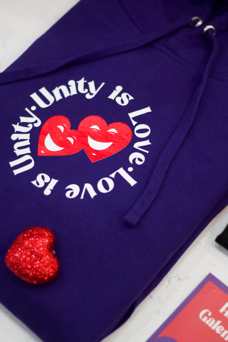 UNITY IS LOVE PULLOVER HOODIE "VIOLET"