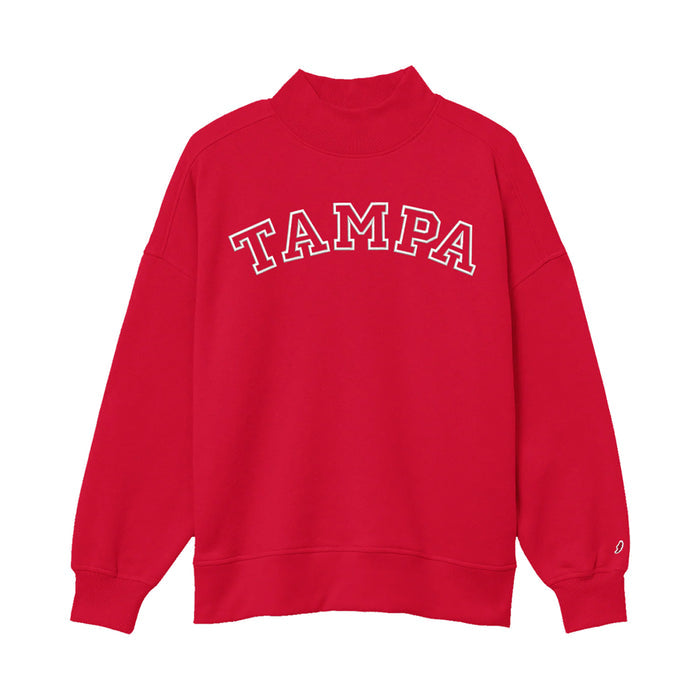 University of Tampa Mock Neck Sweatshirt - Red