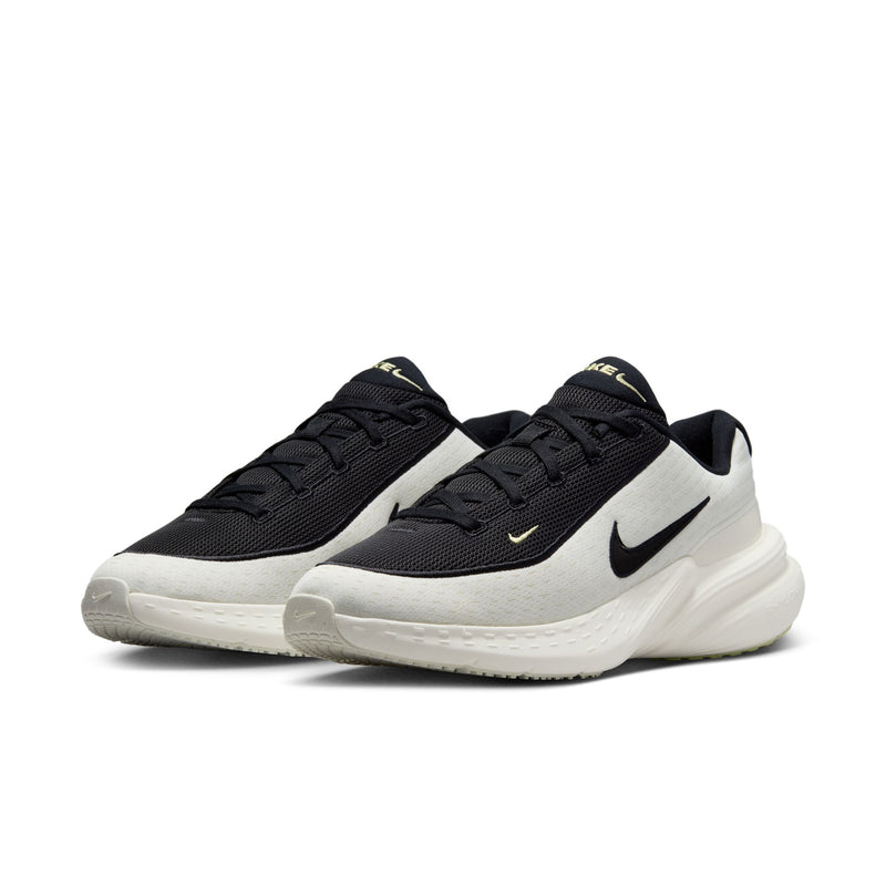 Men's sneakers in black and sail, NIKE swoosh, thick white midsole