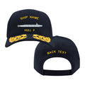 U.S. Navy Custom Ship Cap - Admiral Scrambled Eggs -Ohio Class Ballistic Missile Sub Hats and Caps
