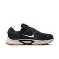 Men's black Nike running shoes with white midsole and gum-brown outsole
