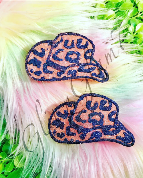 **VENT CLIP** Leopard Print Cowgirl Hat Silicone Mold