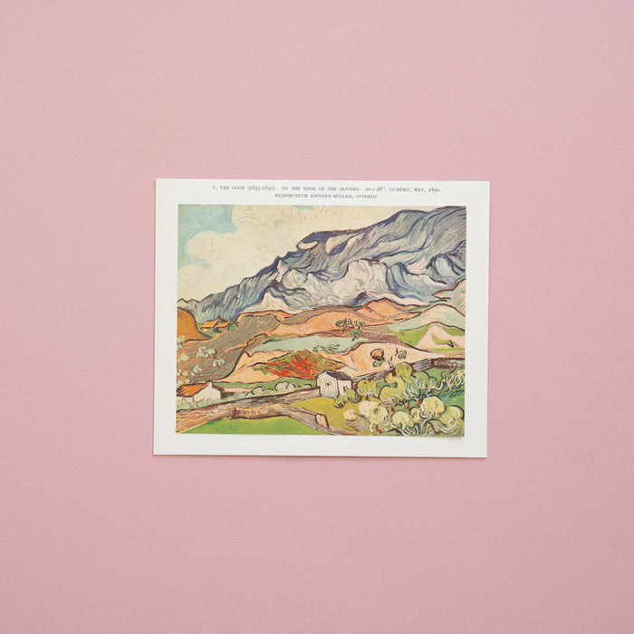 Vintage 1949 Van Gogh "On the Edge of the Alpines" Swiss Offset Lithograph