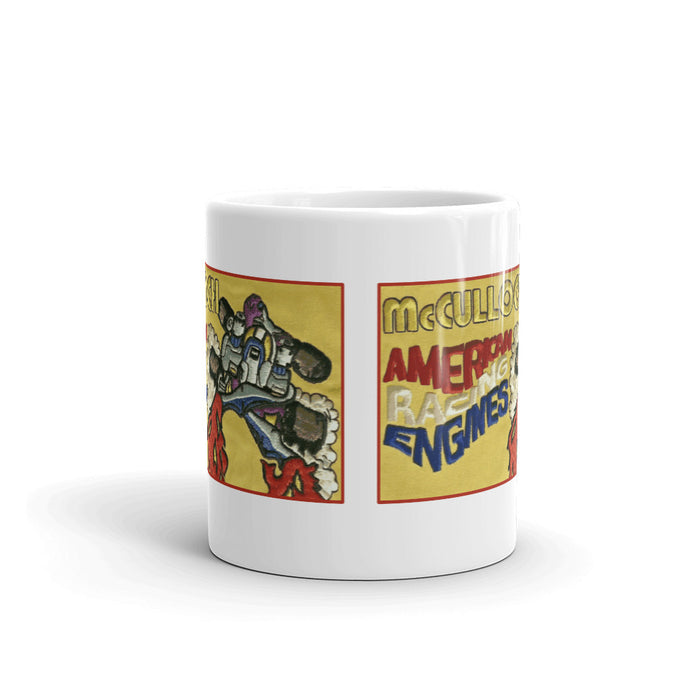 Vintage Kart McCulloch American Racing Engines Patch Coffee Mug