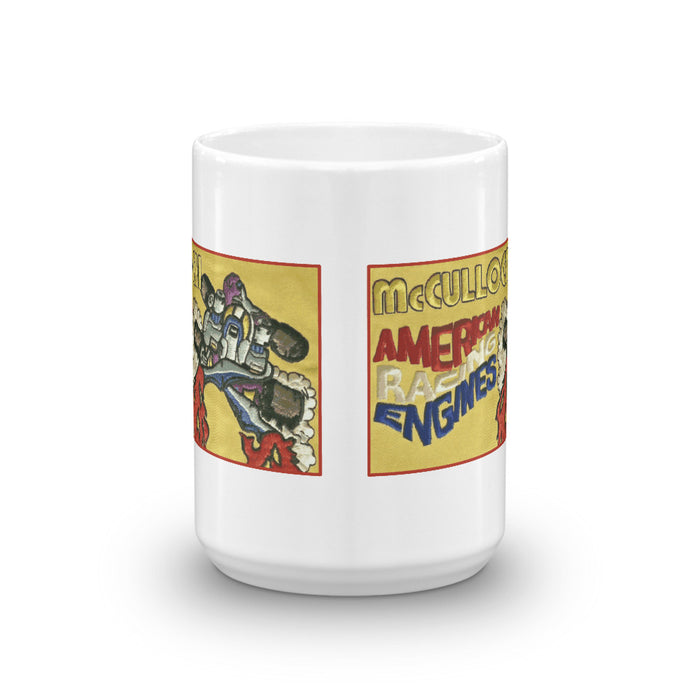 Vintage Kart McCulloch American Racing Engines Patch Coffee Mug