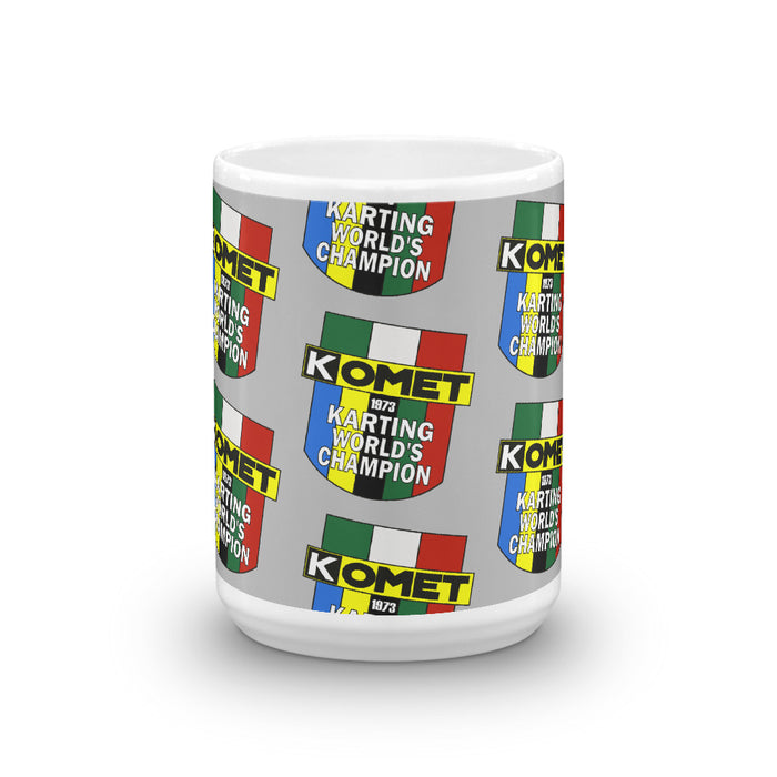 Vintage Karting 1973 Komet World Champion Kart Engines Pattern Coffee Mug