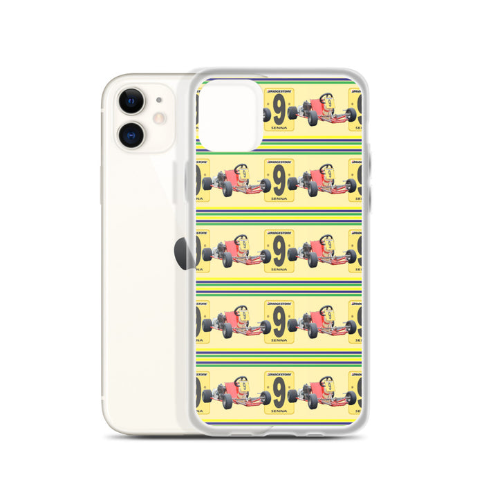 Vintage Karting Senna DAP #9 Kart iPhone Case
