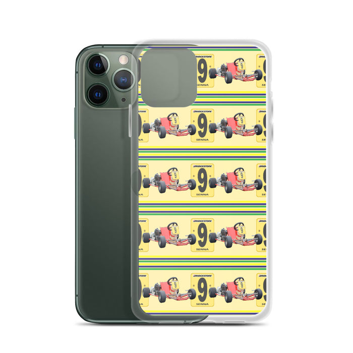 Vintage Karting Senna DAP #9 Kart iPhone Case