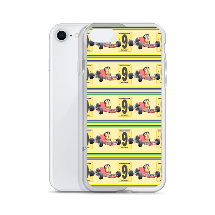 Vintage Karting Senna DAP #9 Kart iPhone Case