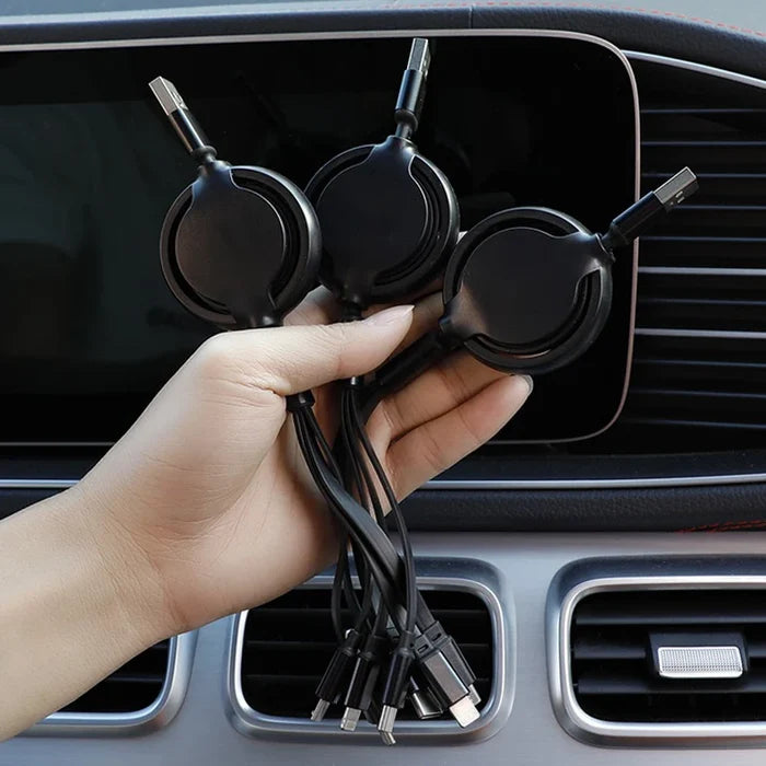 VoltLink™ 3-in-1 Tesla Fast Charger – Multi-USB Cable for Model 3/Y/S/X & Roadster (Interior Styling Accessory)