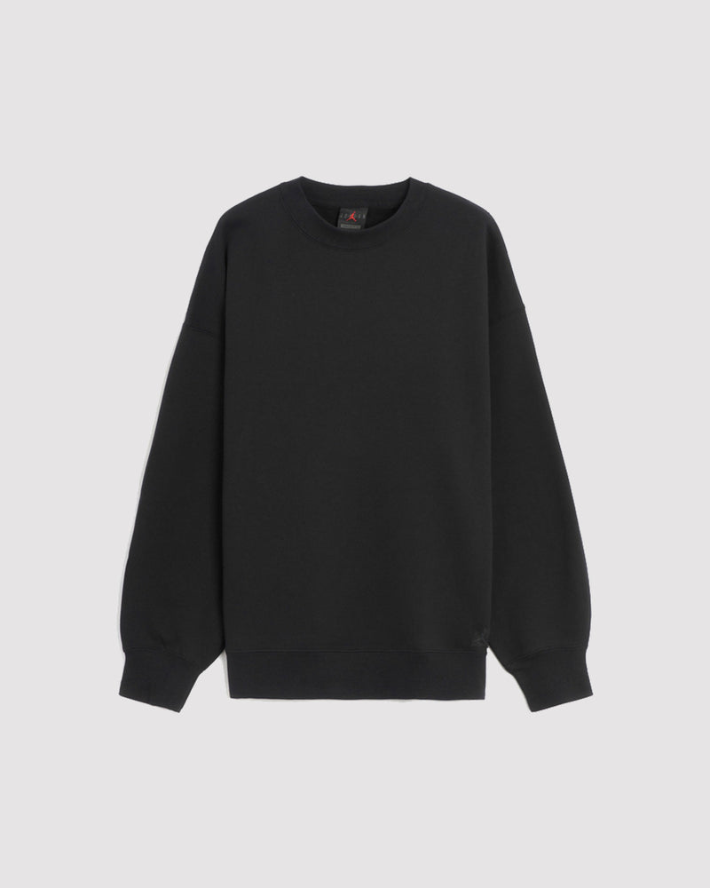 W FLIGHT FLEECE CREWNECK SWEATSHIRT "BLACK"