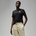 W JORDAN FLIGHT T SHIRT "BLACK"