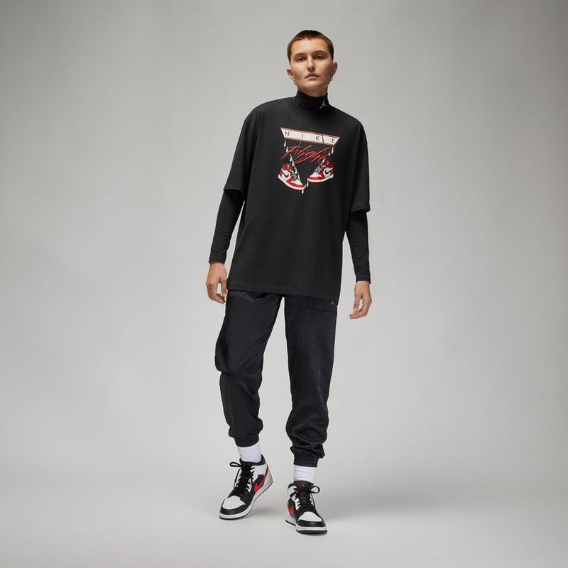 W OVERSIZED FLIGHT T SHIRT "BLACK"
