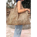 Wild Leopard Printed Reusable Shopping Tote Bag
