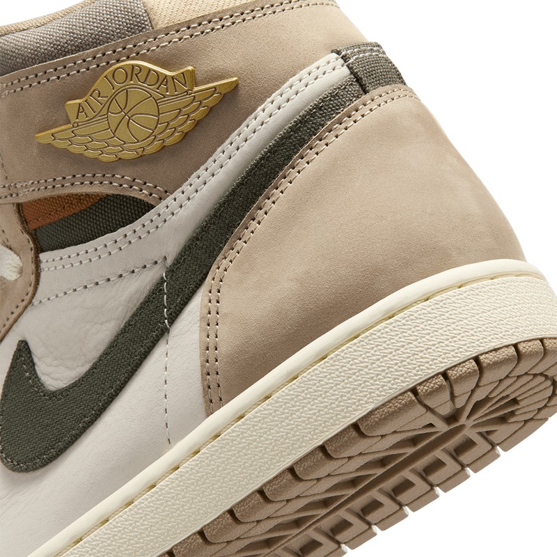 WOMEN'S AIR JORDAN 1 HIGH OG "KHAKI" MULTI-COLOR / SAIL