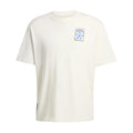 Off-white men's T-shirt with adidas chest logo and World Cup flag graphic