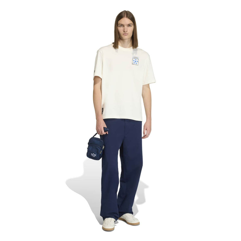 Off-white men's T-shirt with World Cup flag print and crew neck