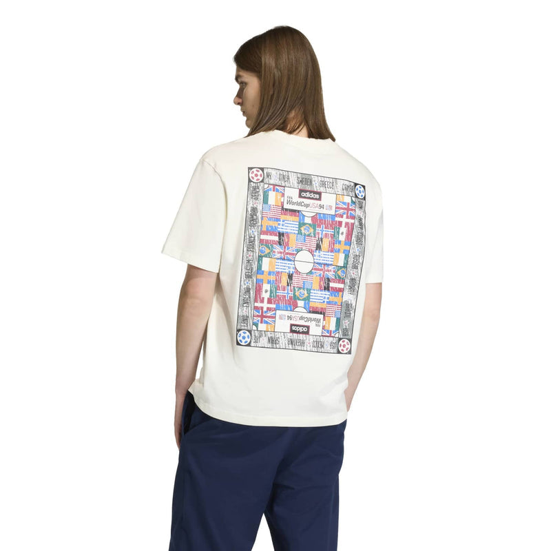 Off-white men's T-shirt with large back World Cup map graphic print
