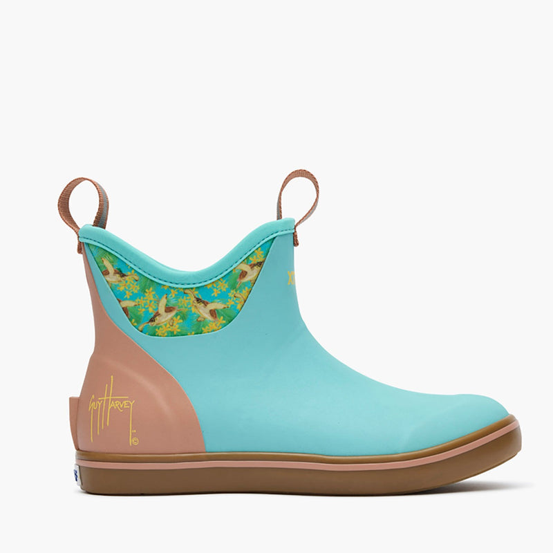 Xtratuf Pool Blue And Turtle Floral XWABGHTF Ankle Deck