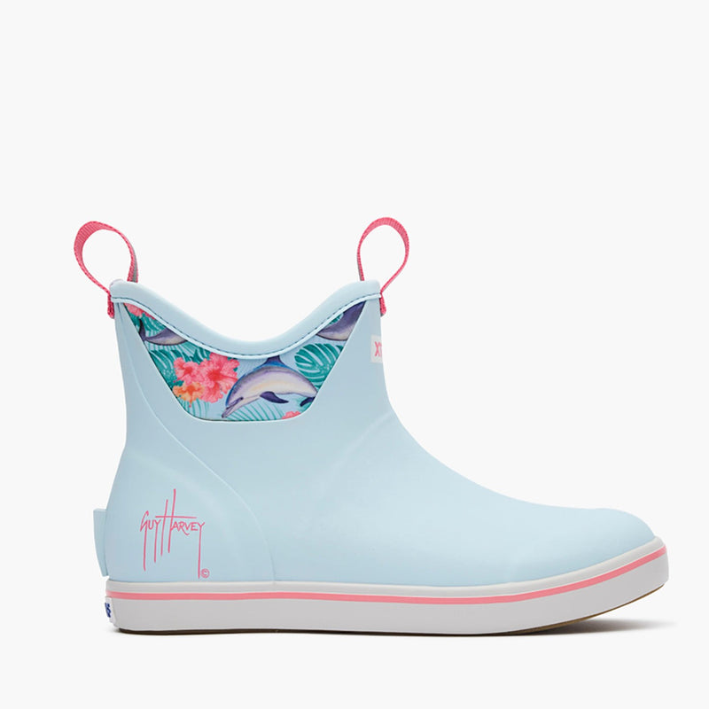 Xtratuf Blue And Dolphin Floral  XWABGH21 Ankle Deck