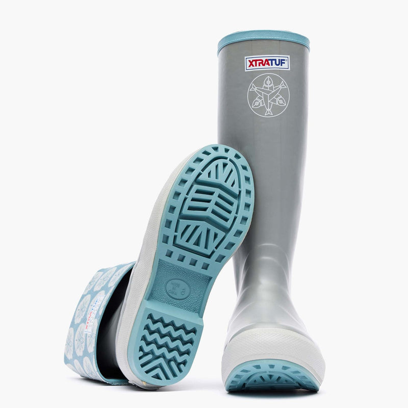 Xtratuf Women's Salmon Sisters 15in Legacy Rain Boots Outdoor  Grey Sand Doll