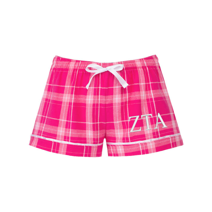 Zeta Tau Alpha Flannel Boxer Shorts