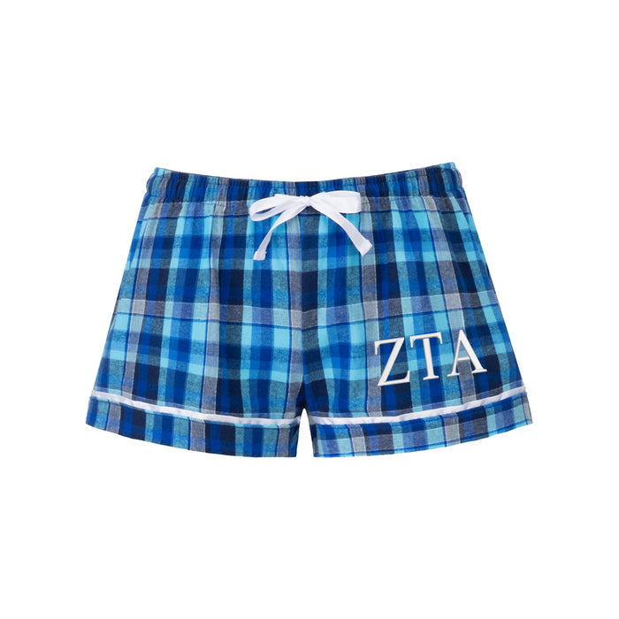 Zeta Tau Alpha Flannel Boxer Shorts