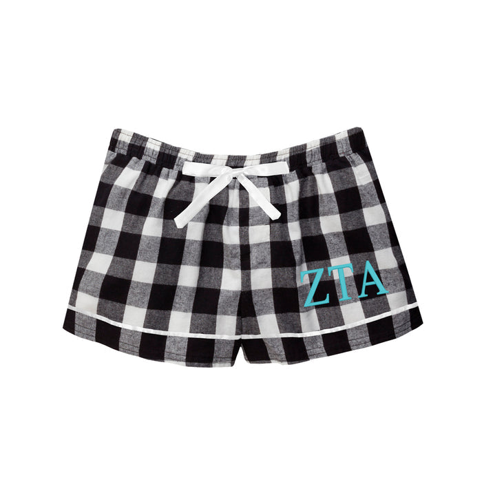 Zeta Tau Alpha Flannel Boxer Shorts