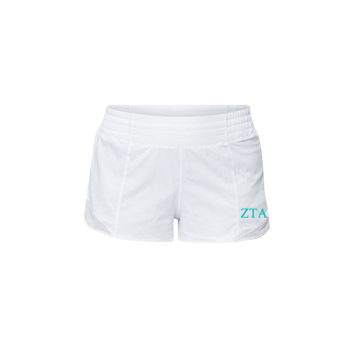 Zeta Tau Alpha lululemon Hotty Hot High-Rise Lined Short 2.5" - White