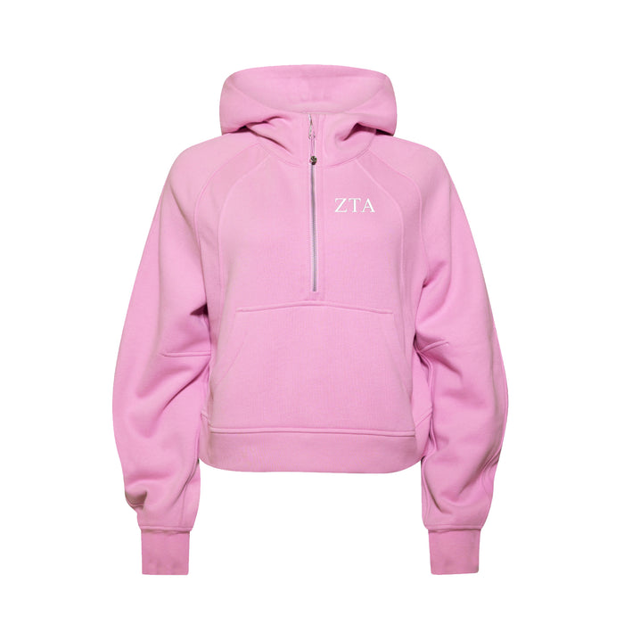 Zeta Tau Alpha lululemon Scuba Oversized Half-Zip Hoodie - Pink Frosting