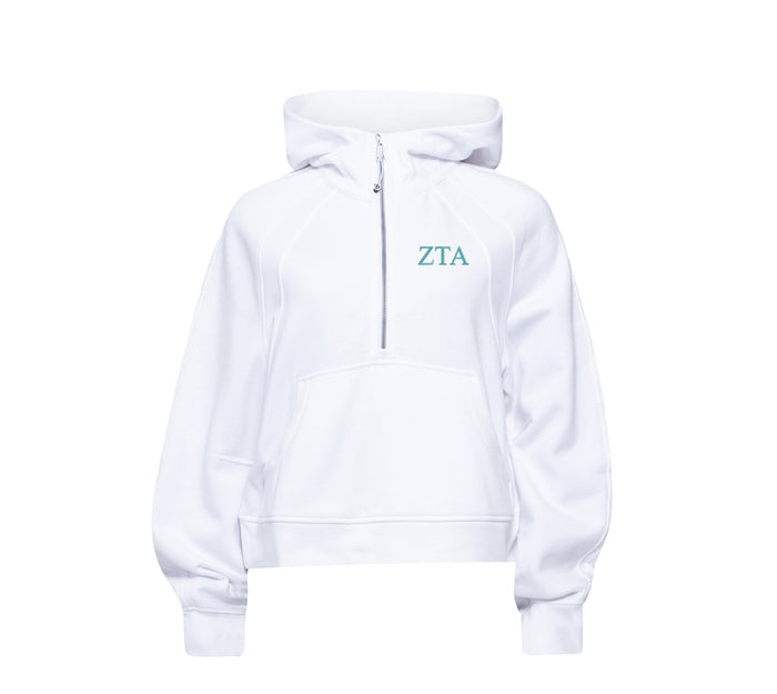 Zeta Tau Alpha lululemon Scuba Oversized Half-Zip Hoodie - White