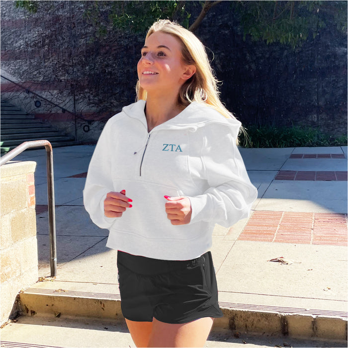 Zeta Tau Alpha lululemon Scuba Oversized Half-Zip Hoodie - White