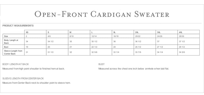 Zeta Tau Alpha Open Front Cardigan Sweater - Monochromatic