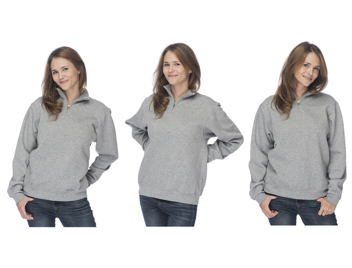 Zeta Tau Alpha Pullover Quarter Zip Sweatshirt with Crest